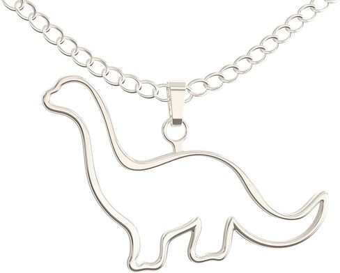 Dinosaur Brontosaurus Necklace - Cute Pendant Gift - Sweet & Funny Message Card – Also Looks like Eobrontosaurus or Apatosaurus in Saudi Arabia