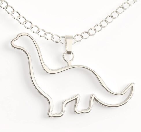 Dinosaur Brontosaurus Necklace - Cute Pendant Gift - Sweet & Funny Message Card – Also Looks like Eobrontosaurus or Apatosaurus in Saudi Arabia