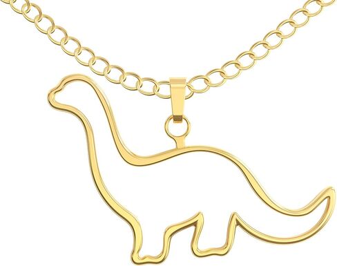 قلادة ديناصور برونتوصور - هدية لطيفة على شكل قلادة - بطاقة رسائل حلوة ومضحكة - تبدو أيضًا مثل إيوبرونتوصور أو أباتوصور in Kuwait