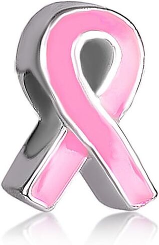 LovelyCharms الشريط الوردي مكافحة سرطان الثدي الوعي سحر الخرزة للأسوار in Kuwait