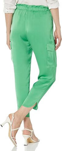 Ramy Brook Women's Satin Cargo Pocket Allyn Pant, Garden Green, Small in Saudi Arabia