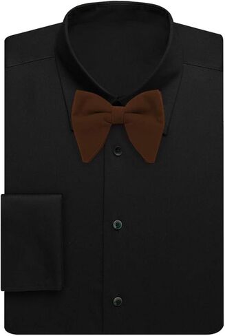 طقم ربطات عنق كبيرة للرجال من دان سميث من قماش مخملي كبير جدا مربوط مسبقاً ربطة عنق هانكي كشيف أزرار أكمام دبوس طية صدر in Kuwait