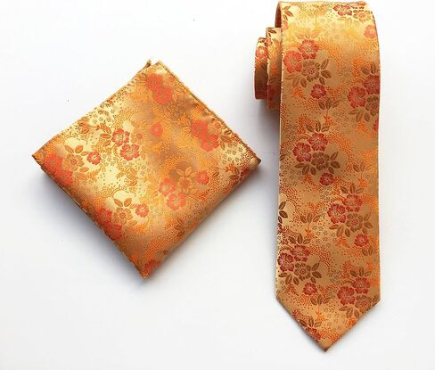 Ctskyte Men's Paisley Floral Pattern Ties Set with Pocket Suqare Luxury Wedding Necktie in Saudi Arabia