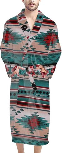 رداء حمام رجالي من CLOHOMIN، رداء سبا للسفر، ملابس نوم دافئة مع جيبين وحزام in Kuwait