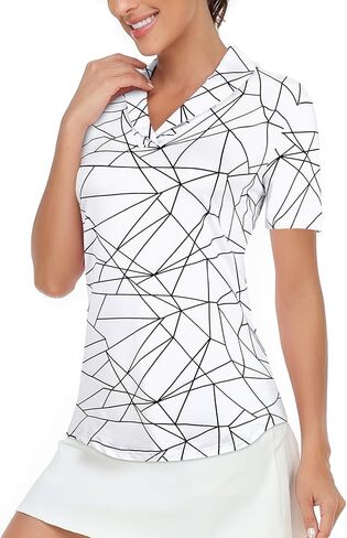 قمصان بولو نسائية من Tanst Sky بأكمام قصيرة وياقة على شكل V ورقبة على شكل حرف V ورياضة الجولف والتنس والأعمال التجارية كاجوال M-XXXL in Kuwait