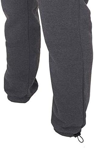 RBX Active Men's Athletic Adjustable Waist Drawstring Cuff Fleece Jogger Sweatpants with Pockets Charcoal Drawstring Cuff L in Saudi Arabia