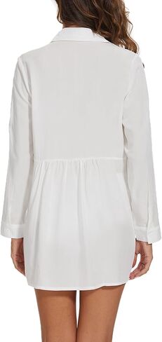 MINTLIMIT Bathing Suit Cover Up for Women Bikini Beachwear Swimsuit Coverups Button Down Shirt Dresses Top with Pockets in Saudi Arabia