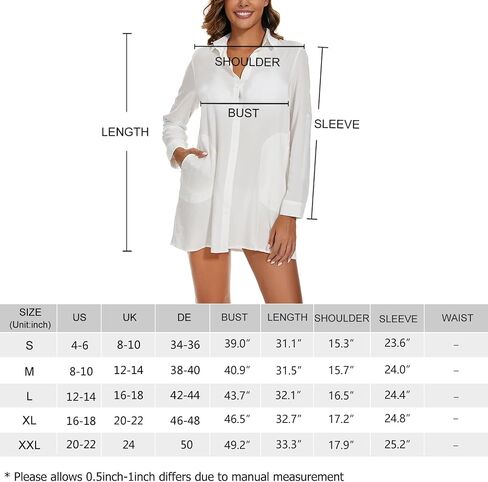MINTLIMIT Bathing Suit Cover Up for Women Bikini Beachwear Swimsuit Coverups Button Down Shirt Dresses Top with Pockets in Saudi Arabia