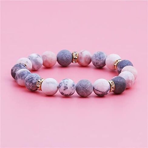 BFGFGO Therapeutic Crystal Rose Quartz Bead Bracelet Fashion healthy crystal stone jewelry vitality extract Beaded charm chain bracelet bring good luck healthy women Bracelet (10mm), Pink, 18cm in Saudi Arabia