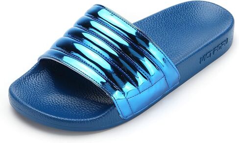 شبشب VICT POPU للسيدات على الشاطئ في حمام السباحة سهل الارتداء، صنادل مسطحة من البولي يوريثان غير قابلة للانزلاق in Kuwait