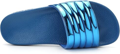 شبشب VICT POPU للسيدات على الشاطئ في حمام السباحة سهل الارتداء، صنادل مسطحة من البولي يوريثان غير قابلة للانزلاق in Kuwait