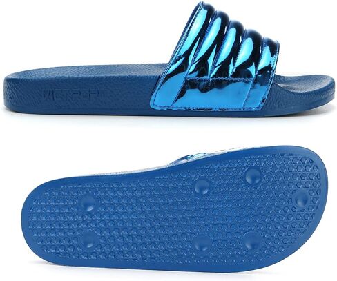 شبشب VICT POPU للسيدات على الشاطئ في حمام السباحة سهل الارتداء، صنادل مسطحة من البولي يوريثان غير قابلة للانزلاق in Kuwait