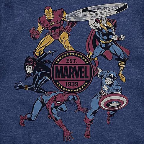 Marvel Boys Comics Toddler Shirt - Spiderman, Ironman, Captain America & Hulk Tee - Throwback Classic T-Shirt in Saudi Arabia