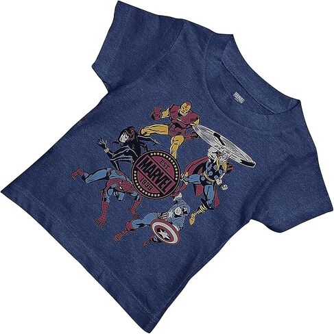 Marvel Boys Comics Toddler Shirt - Spiderman, Ironman, Captain America & Hulk Tee - Throwback Classic T-Shirt in Saudi Arabia
