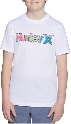 Hurley Boy's 2 Piece Long & Short Sleeve Graphic T-Shirt Set (White-SS/Black-SS, X-Large) in Saudi Arabia