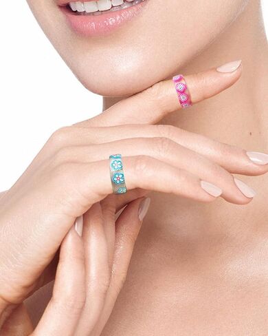 16 قطعة من خواتم الاكريليك الراتنج زهرة الفاكهة الملونة مجموعة خواتم الاصبع لطيف مناسبة لمختلف الانماط لطيف مجوهرات للنساء والراتنج والراتنج, مادة صمغية, راتنج in Kuwait