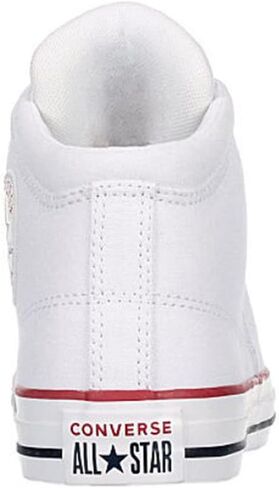 Converse Unisex Chuck Taylor All Star High Street Mid Canvas Sneaker - Lace up Closure Style - White/Red/Clematis Blue 11.5 in Saudi Arabia