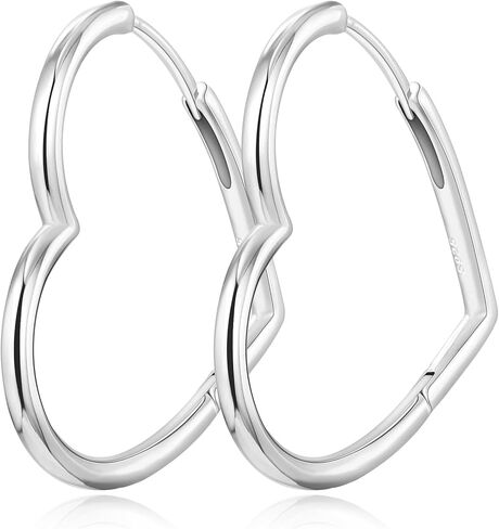 PWUEITR Heart Earrings Lightweight Geometric Hoop Earrings For Women Girls Sweet Love Heart Earrings Valentine's Day Mother's Day Jewelry Gift in Saudi Arabia