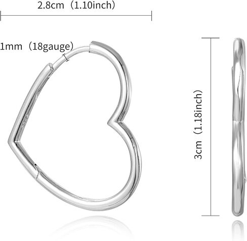 PWUEITR Heart Earrings Lightweight Geometric Hoop Earrings For Women Girls Sweet Love Heart Earrings Valentine's Day Mother's Day Jewelry Gift in Saudi Arabia