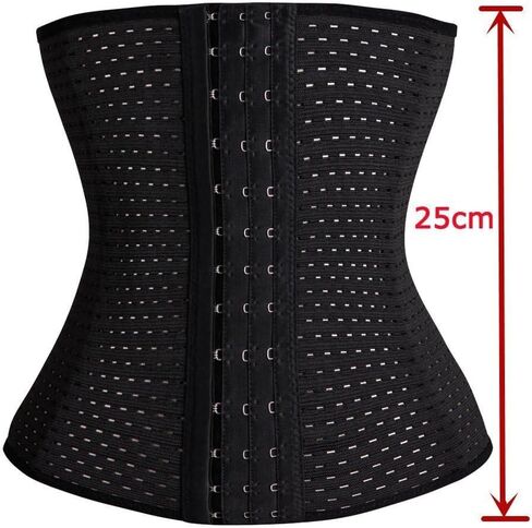 LYZ Women's Waist Trainer Corset for Everyday Wear Steel Boned Tummy Control Weight Loss Body Shaper with Adjustable Hooks in Kuwait