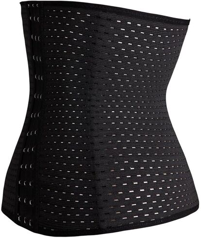 LYZ Women's Waist Trainer Corset for Everyday Wear Steel Boned Tummy Control Weight Loss Body Shaper with Adjustable Hooks in Kuwait