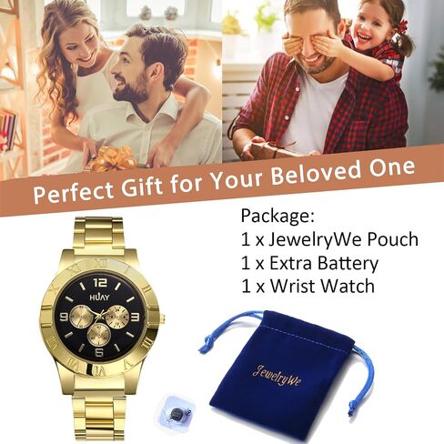 JewelryWe Mens Novelty Cigarette Lighter Watch USB Charging Windproof Quartz Wrist Watch for Valentine’s Day in Kuwait