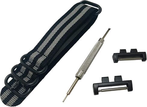 Richie strap] 20mm 5 Ring Nylon Watch Band Strap GMWB5000 Metal Adapters Kit for Casio GShock G-Shock GMW-B5000 in Saudi Arabia