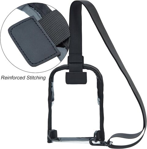 Mini Clear Sling Bag, Clear Crossbody Bag Stadium Approved, Women's Clear Fanny Pack Purse for Daily, Concerts, Sports Events, Black, Stadium Clear Fanny Bag in Kuwait
