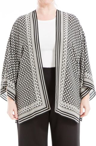 Max Studio womens Plus Size Casual Long Sleeve Poly Crepe Printed Everyday Kimono in Saudi Arabia