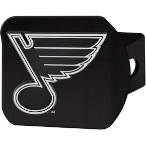 FANMATS 21009 غطاء وصلة ربط معدني أسود من St. Louis Blues مع شعار معدني من الكروم ثلاثي الأبعاد