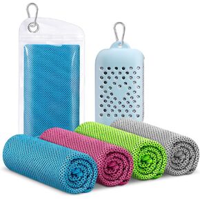 4 pack Cooling Towels for Neck: Cool Towel Workout sweat towel for Sports Gym, Grey