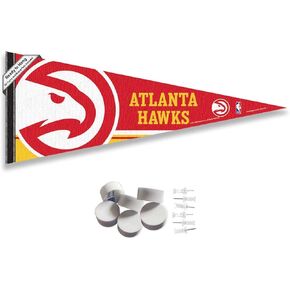 Atlanta Hawks Pennant Flag and Wall Tack Pads Mounts