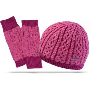 Cable Knit Women’s Hand Warmers & Winter Beanie Gift Set