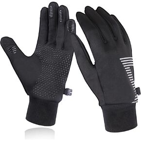 قفازات شتوية مبطنة تعمل باللمس قفازات رياضية دافئة ضد الرياح مضادة للانزلاق لركوب الدراجات والجري والمشي لمسافات طويلة والجري والتزلج - متوسط in Kuwait