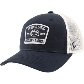ZHATS Standard NCAA Officially Licensed Snapback Hat Big Rig Patch Team Color White Switchback