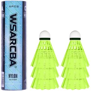 Badminton shuttlecocks Birdies 6 Pcs Plastic Nylon Badminton Birdie Ball Set Shuttlecocks for Badminton Outdoor Indoor