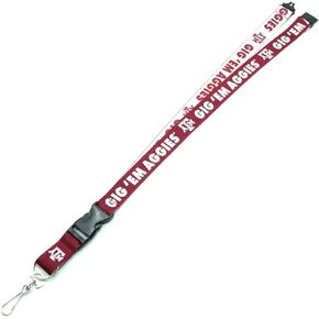 Texas A&M Aggies Lanyard Two Tone Tagline Gig 'Em Aggies C