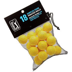 PGA TOUR Foam Practice Balls, Yellow, One Size