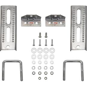 Extreme Max 3006.7012 8" Galvanized Swivel-Top Bunk Bracket with Hardware for 2" x 3" Trailer - 2-Pack