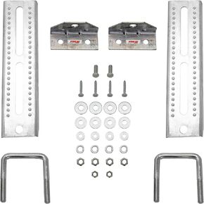 Extreme Max 3006.7044 10" Galvanized Swivel-Top Bunk Bracket with Hardware for 2" x 3" Trailer - 8-Pack