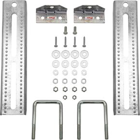 Extreme Max 3006.7047 10" Galvanized Swivel-Top Bunk Bracket with Hardware for 3" x 3" Trailer - 2-Pack