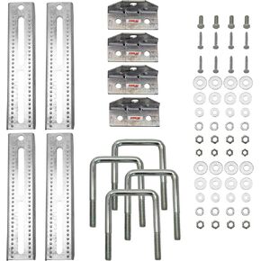 Extreme Max 3006.7081 12" Galvanized Swivel-Top Bunk Bracket with Hardware for 3" x 3" Trailer - 2-Pack