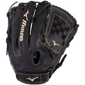Mizuno GMVP1300PF3 MVP Prime Fastpitch Softball Gloves, 13", Right Hand, Black Tartan Web