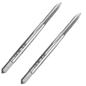 2pcs No 2-56 UNC Thread Tap Right Hand, HSS 2 x 56 UNC Straight Fluted Machine Tap