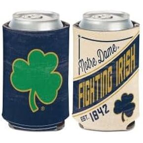 Notre Dame Fighting Irish VINTAGE/SHAMROCK Can Cooler 12 oz.