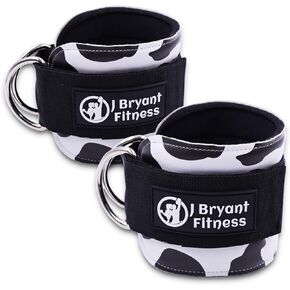 J Bryant 1 زوج قابل للتعديل اللياقة البدنية الكاحل الأشرطة النيوبرين مبطن الأشرطة D-حلقة لآلة الكابلات لتمارين التدريبات Glute in Kuwait
