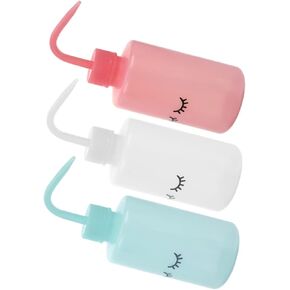 3pcs Curved Mouth Kettle Squirt Water Bottle Squeeze Sprinkling Can Squirt Bottle for Plants Lash Washing Bottle Wash Bottle Waterbottle Sprinkle Water Ldpe Plastic Child