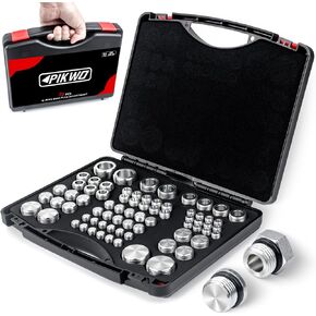 72 Pcs ORB Plug Kit Hose Tube and Pipe O-RING BOSS Fitting Set Hydraulic Plug Kit Galvanized 45# Steel with Precision Threading Dash Sizes -04-06 -08-10 -12-16