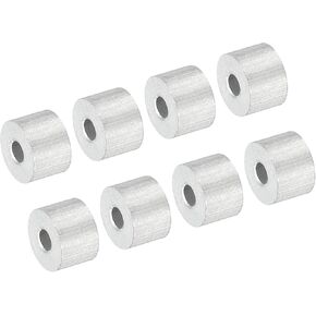 PATIKIL 5/64"/2mm Wire Rope Stop Sleeve,50 Pack Aluminum Crimping Loop Sleeve for Wire Rope and Cable Ferrule,Silver
