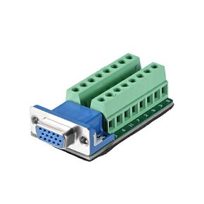 uxcell D-sub DB15 Breakout Board Connector 15 Pin 3-row Female Port Solderless Terminal Block Adapter